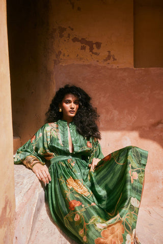 A midi dress resort look vacation ready statement outfit