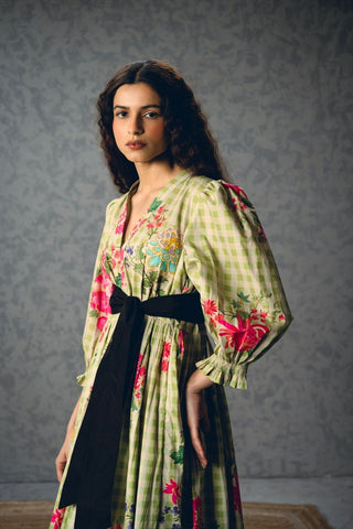 Anna Dress combining contemporary printed aesthetics with an elegant flowing fit, making it an ideal choice for festive wear, destination events, vacations, and premium women's clothing.