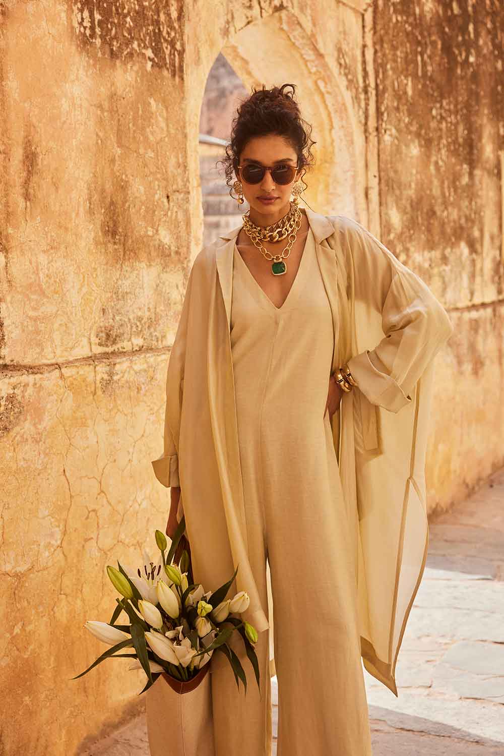 Beige Blazer Jumpsuit And Blazer Look Blazer Spring 2019 Outfit